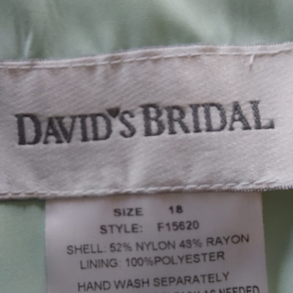 David's Bridal Short Lace Strapless Dress in Mint Green, Beautiful, Size… - Picture 7 of 13